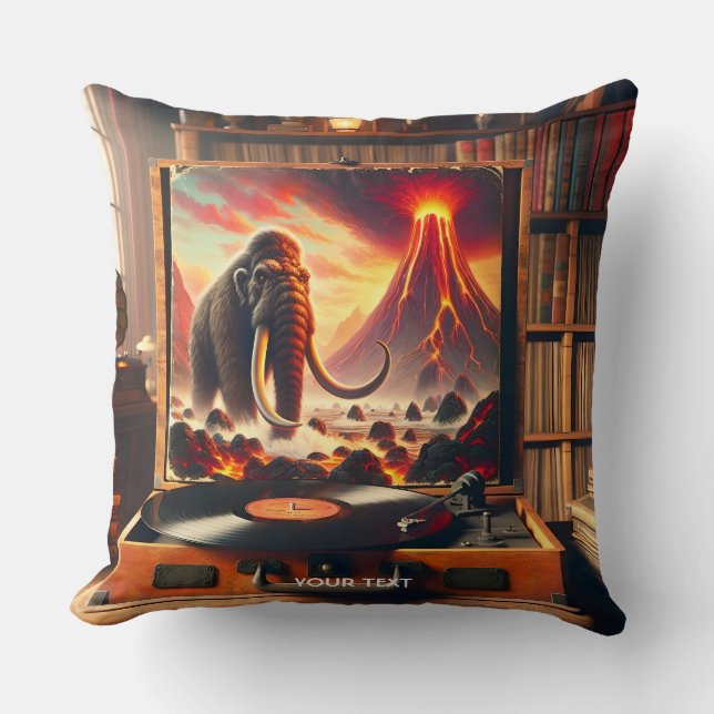 Fantasy Schattigee Mammoth Vinyl Speler Kussen (Voorkant)