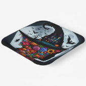 Fantasy Schattigee meisje heks Halloween Papieren Bordje (Gebogen)