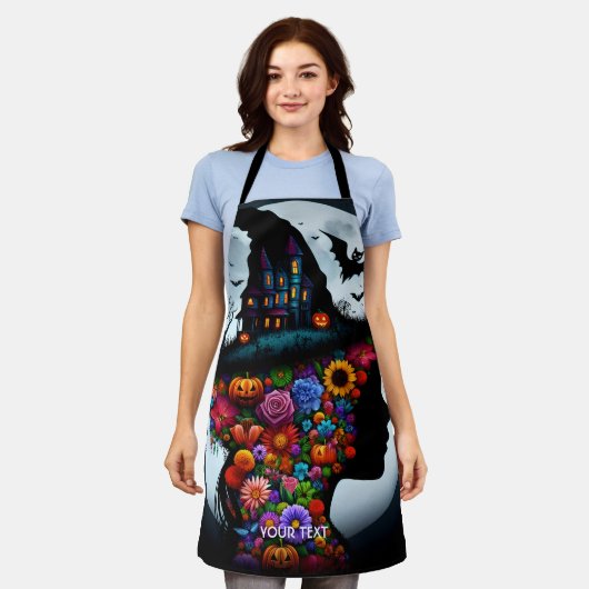 Fantasy Schattigee meisje heks Halloween Schort (Gedragen)