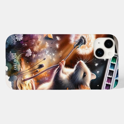 Fantasy Schattigee Muizenbloemenverf Case-Mate iPhone Case (Achterkant (horizontaal))