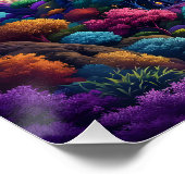 Fantasy Schattigee Mushroom Rainbow Skies Perfect Poster (Hoek)
