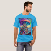 Fantasy Schattigee Mushroom Rainbow Skies T-shirt (Voorkant volledig)