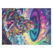 Fantasy Schattigee Mushroom Rainbow Skies Tafelkleed (Voorkant (Horizontaal))