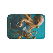 Fantasy Schattigee octopus die gitaar speelt Badmat (Voorkant)