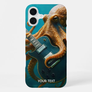 Fantasy Schattigee octopus die gitaar speelt iPhone 16 Plus Hoesje