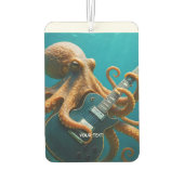 Fantasy Schattigee octopus die gitaar speelt Luchtverfrisser (Achterkant)
