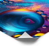 Fantasy Schattigee oliedruppels Water Perfect Poster (Hoek)