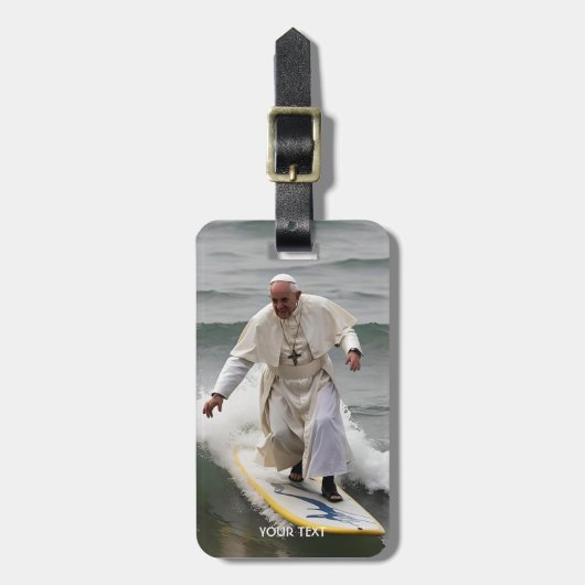 Fantasy Schattigee One Cool Surfer Bagagelabel (Voorkant verticaal)