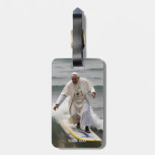 Fantasy Schattigee One Cool Surfer Bagagelabel (Achterkant verticaal)