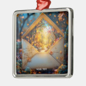 Fantasy Schattigee oude herfstenvelop Metalen Ornament (Links)