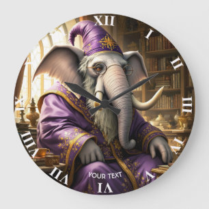 Fantasy Schattigee oude olifant tovenaar Grote Klok