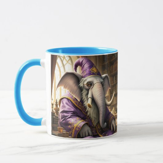 Fantasy Schattigee oude olifant tovenaar Mok (Links)