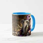 Fantasy Schattigee oude olifant tovenaar Mok (Voorkant rechts)