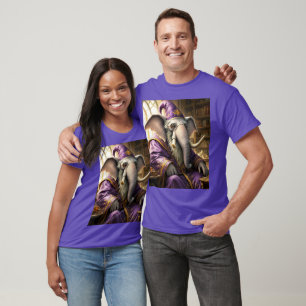 Fantasy Schattigee oude olifant tovenaar T-shirt