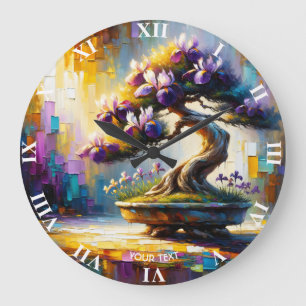 Fantasy Schattigee Paarse miniboom Grote Klok
