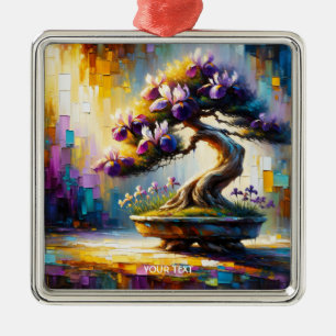 Fantasy Schattigee Paarse miniboom Metalen Ornament