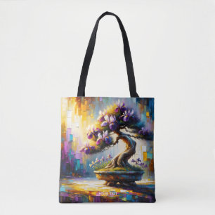 Fantasy Schattigee Paarse miniboom Tote Bag