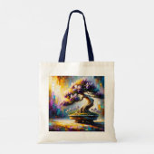 Fantasy Schattigee Paarse miniboom Tote Bag (Achterkant)