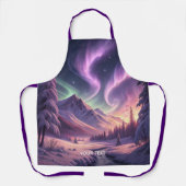 Fantasy Schattigee Paarse winterland Schort (Voorkant)