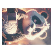 Fantasy Schattigee Panda Cup Koffie Tafelkleed (Voorkant (Horizontaal))