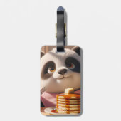 Fantasy Schattigee panda eten pannenkoeken Bagagelabel (Achterkant verticaal)