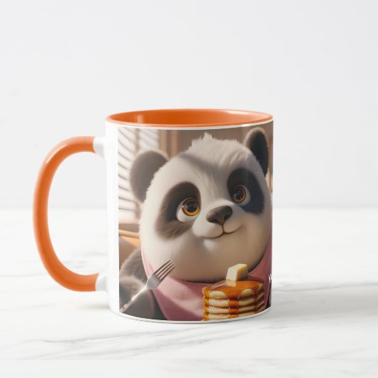 Fantasy Schattigee panda eten pannenkoeken Mok (Links)
