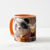 Fantasy Schattigee panda eten pannenkoeken Mok (Voorkant links)