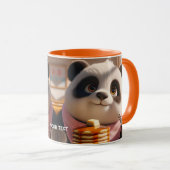 Fantasy Schattigee panda eten pannenkoeken Mok (Voorkant rechts)