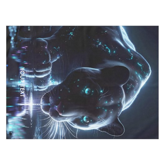 Fantasy Schattigee Panter Drink Water Tafelkleed (Voorkant (Horizontaal))