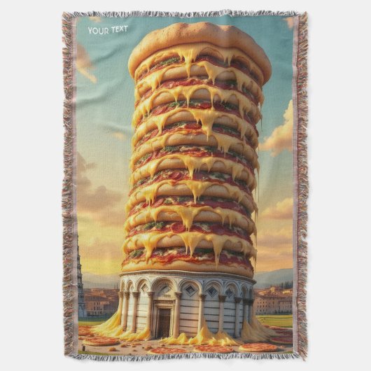 Fantasy Schattigee Pisa Tower Pizza Deken (Voorkant Verticaal)