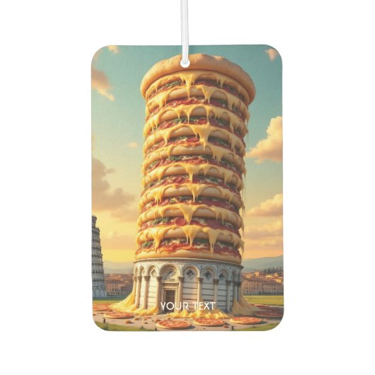Fantasy Schattigee Pisa Tower Pizza Luchtverfrisser (Voorkant)