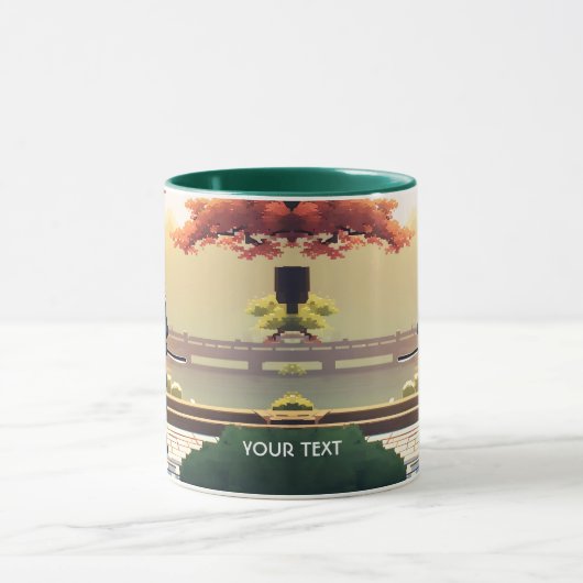 Fantasy Schattigee Pixel Art Samurai Mok (Midden)