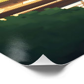 Fantasy Schattigee Pixel Art Samurai Perfect Poster (Hoek)