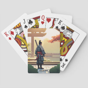 Fantasy Schattigee Pixel Art Samurai Pokerkaarten
