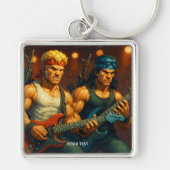 Fantasy Schattigee Pixelized Rock Band Sleutelhanger (Voorkant)