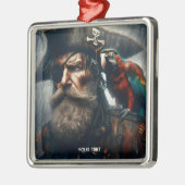 Fantasy Schattigee Rain Captain Pirate Metalen Ornament (Links)
