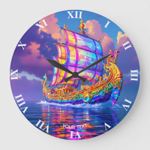 Fantasy Schattigee regenboogkleuren verzenden Grote Klok