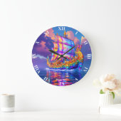 Fantasy Schattigee regenboogkleuren verzenden Grote Klok (Huis)