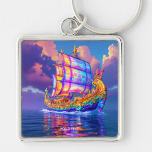 Fantasy Schattigee regenboogkleuren verzenden Sleutelhanger