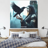 Fantasy Schattigee Renaissance Gotische vrouw Canvas Afdruk (Insitu (Slaapkamer))