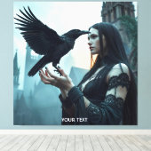 Fantasy Schattigee Renaissance Gotische vrouw Canvas Afdruk (Insitu (Houten vloer))