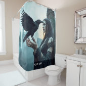 Fantasy Schattigee Renaissance Gotische vrouw Douchegordijn (In situ)