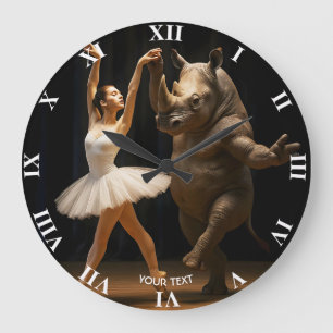 Fantasy Schattigee Rhino danseres Ballerina Grote Klok