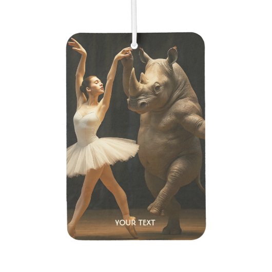 Fantasy Schattigee Rhino danseres Ballerina Luchtverfrisser (Voorkant)