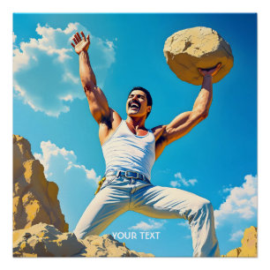 Fantasy Schattigee Rock Mountains Wolken Perfect Poster