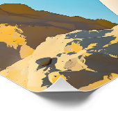 Fantasy Schattigee Rock Mountains Wolken Perfect Poster (Hoek)