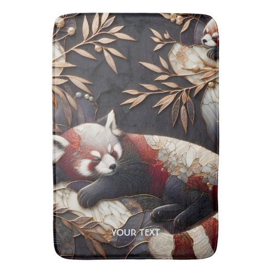 Fantasy Schattigee rode panda kunst Badmat (Voorkant Verticaal)