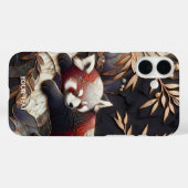 Fantasy Schattigee rode panda kunst Case-Mate iPhone Case (Achterkant (horizontaal))