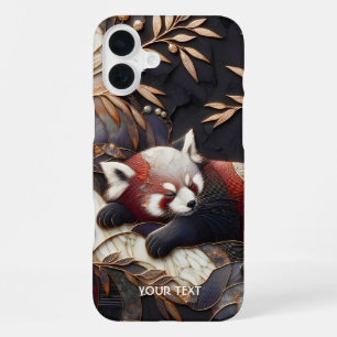 Fantasy Schattigee rode panda kunst iPhone 16 Plus Hoesje