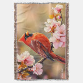 Fantasy Schattigee rode vogelkers Deken (Voorkant Verticaal)
